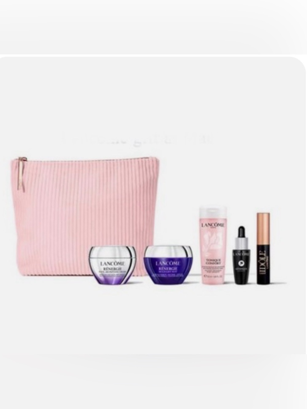 Lancome 6 Pieces Renergie Cream Skin Care, Makeup & bag Set NWT